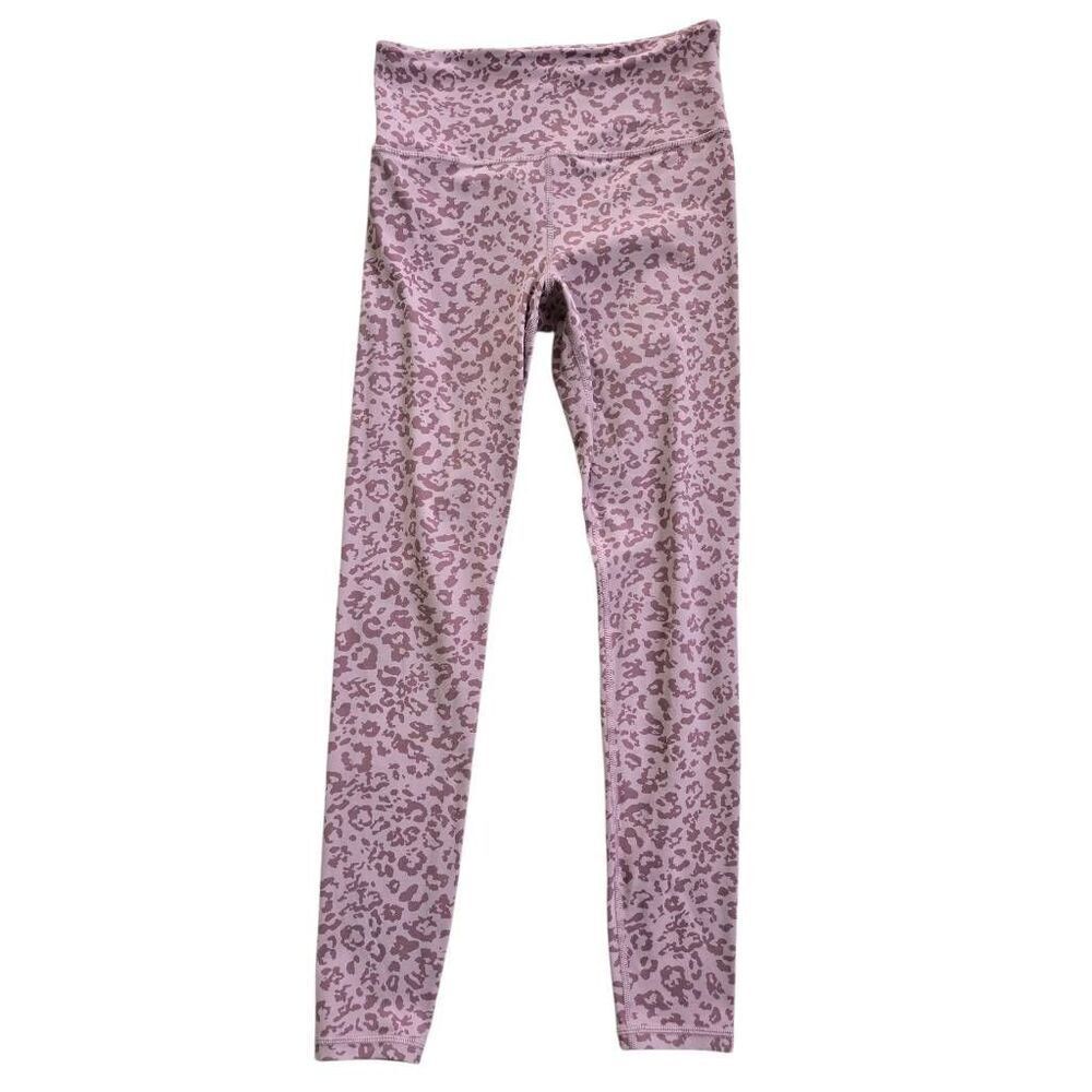Athleta Elation Ultra High Rise Tight Leggings Womens Small Pink Leopard Stretch